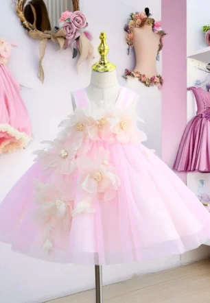 Elegant Flower Party and Flower Girl Dress