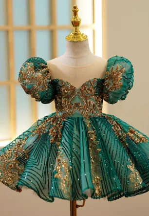Floral Princes Party and Flower Girl Dress