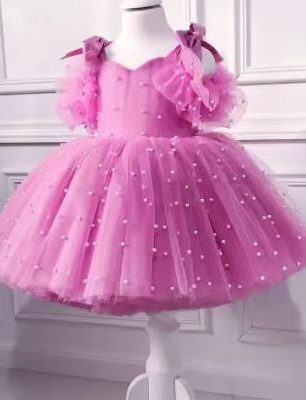 Pearl princess Party and Flower Girl Dress