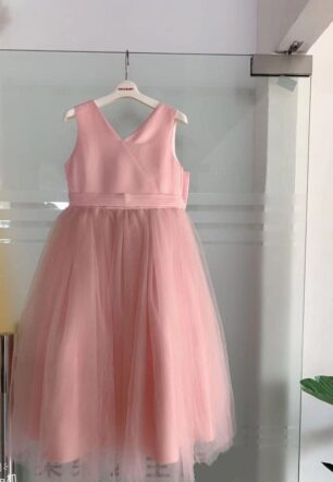 Pink Elegant Party and Flower Girl Dress