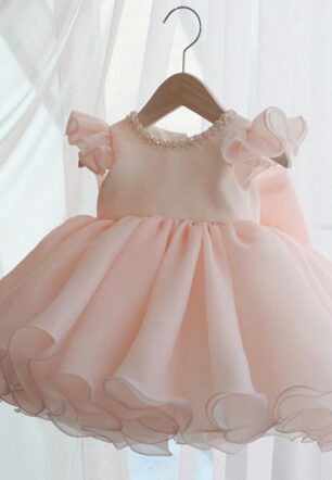 Pink Organza Party and Flower Girl Dress