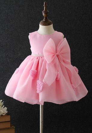 Pink Butterfly Party and Flower Girl Dress