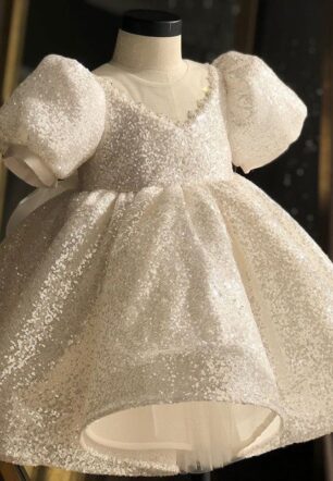 White and Wonderland Part and Flower girl Dress