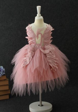 Flamingo Wings Party and Flower Girl Dress